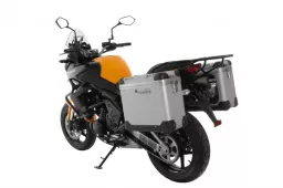 ZEGA Pro aluminium pannier system "And-S" 31/31 liter with steel rack black for Kawasaki Versys 650 (2010-2014)