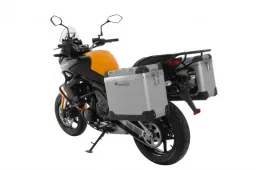 ZEGA Pro aluminium pannier system "And-S" 38/38 liter with steel rack black for Kawasaki Versys 650 (2010-2014)