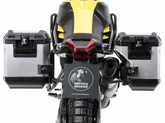 Side carrier cutout black incl. Xplorer silver sideboxes for Aprilia Tuareg (2022-2024)