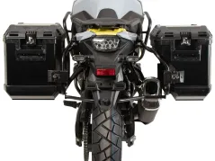 Side carrier cutout black incl. Xplorer black sideboxes for Suzuki V-Strom 800 DE (2023-)