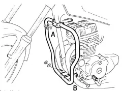 Engine protection bar chrome for Honda CM 125 (1982-1986)