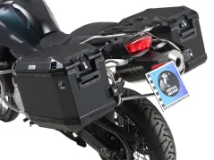 Sidecarrier Cutout stainless steel incl. Xplorer sideboxes black for BMW F 800 GS (2024-)