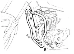 Engine protection bar chrome for Honda CB Two-Fifty (1996-1999)