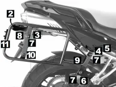 Sidecarrier Lock-it silver for Yamaha FZ 6/Fazer (2007-2009)