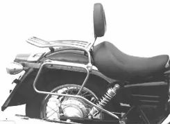 Leather bag holder tube-type - chrome for Honda VT 125 C2 Shadow (1999-2000)