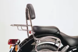 Sissybar with rearrack chrome for Yamaha XVS 125/250 Drag Star (2000-)