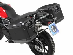 Sidecarrier Cutout stainless steel incl. Xplorer sideboxes black for BMW F 800 GS (2008-2018)