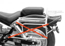 Topcase carrier tube-type chrome for Suzuki VZ 800 Marauder (1996-2003)