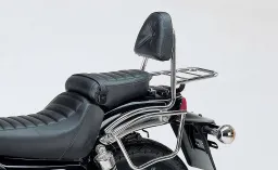 Sissybar with rearrack chrome for Kawasaki EL 250 (1994)/EL 252 (1996-2003)