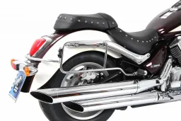 Leather bag holder tube-type - chrome for Suzuki C 1800 (VL) R (2011-2013)