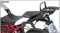 Alurack top case carrier black for BMW R 1200 RS (2015-2018)