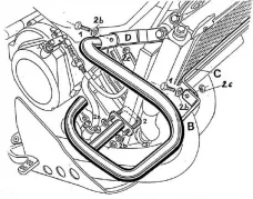 Engine protection bar white for Yamaha XTZ 750 Super Ténéré (1989-1997)