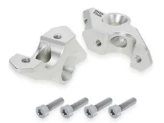 Handlebar riser with offset 30 mm high, 33 mm back, silver for BMW R 1300 GS (2023-)