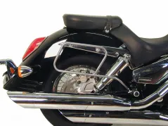 Leather bag holder tube-type - chrome for Honda VTX 1300 (2003-2007)