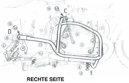 Engine protection bar chrome for BMW R 850 R (2003-2006)/R 1150 R (2000-2006)