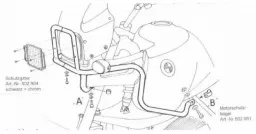 Tankguard chrome for BMW R 850 GS (1998-2000)/R 1100 GS (1994-1999)