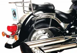 Leather bag holder tube-type - chrome for Suzuki VL 800 Volusia (2001-2005) / C 800 Intruder (2005-)