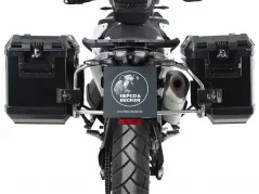 Sidecarrier Cutout stainless steel incl. Xplorer sideboxes black for KTM 790 Adventure/R (2019-)