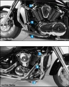 Engine protection bar black for Kawasaki VN 900 Classic/Vulcan (2006-)