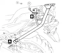 Alurack topcasecarrier black for Yamaha FZ 6 Fazer S2 (2007-2010)