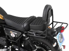 Sissybar with rearrack black for Moto Guzzi V 9 Roamer (long seat)(2017-)