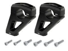 Handlebar riser for BMW R12 G/S (2025-) with offset 30 mm high, 24 mm back, black
