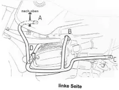 Engine protection bar silver for BMW R 850 GS (1998-2000)/R 1100 GS (1994-1999) *please state year of constrution*