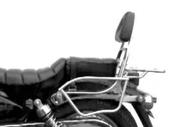 Leather bag holder tube-type - chrome for Suzuki LS 650 (1986-2000)