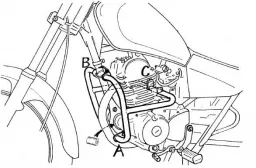 Engine protection bar chrome for Yamaha SR 125 (1996-2001)