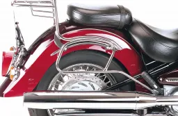 Leather bag holder tube-type - chrome for Yamaha XV 1600 Wild Star (1994-2004)