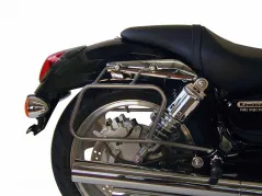 Leather bag holder tube-type - chrome for Kawasaki VN 1500 (2002-2003)/1600 Mean Streak (2004-2008)