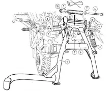 Center Stand for Moto Guzzi Breva V 750 ie (2003-2013)/Nevada Classic V 750 i