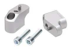 Handlebar riser with offset 30 mm high, 25 mm back, silver for Triumph Tiger 850 Sport (2021-2024)
