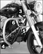 Engine protection bar chrome for Yamaha XVS 950 A Midnight Star (2009-)