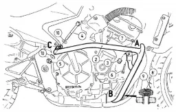 Engine protection bar black for Honda CBF 600 (2004-2007)
