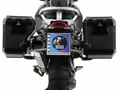 Sidecarrier Cutout stainless steel incl. Xplorer sideboxes black for BMW R 1200 (2004-2012) / Adventure (2006-2013)