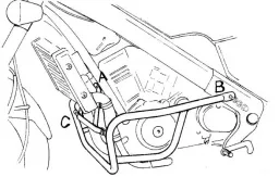 Engine protection bar black for Honda NTV 650 (1988-1998)