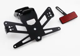 License plate holder kit including reflector and plate light