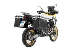 ZEGA Pro aluminium pannier system for Honda CRF1000L Africa Twin  (2018-) /CRF1000L Adventure Sports           Volume 38/45, Pannier rack colour Silver, Colour And-S