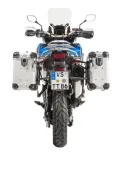ZEGA Evo aluminium pannier system for Honda CRF1000L Africa Twin (2018-) / CRF1000L Adventure Sports    Volume 31/38, Pannier rack colour Silver, Colour And-Black