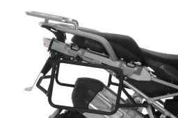 Motorcycle pannier rack, stainless steel, black, BMW R1250GS/ R1250GS Adventure/ R1200GS (LC)/ R1200GS Adventure (LC)