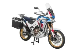 ZEGA Pro pannier system for Honda CRF1100L Africa Twin (2022-) / Adventure Sports 31/38 litres with stainless steel rack           Volume 38/45, Pannier rack colour Silver, Colour And-S
