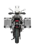 ZEGA Pro aluminium pannier system for Triumph Tiger 900            Volume 38/45, Pannier rack colour Silver, Colour And-Black