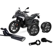 DENALI D3 LED auxiliary headlight set for BMW R1300GS/Adventure/R/RS/RT, R12G/S,R12,R12nineT (crash bar mounting)