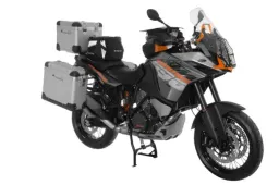 ZEGA Pro aluminium pannier system for KTM 1050 Adventure/ 1090 Adventure/ 1290 Super Adventure/1190 Adventure/ 1190 Adventure R        Volume 38/45, Pannier rack colour Black, Colour And-S