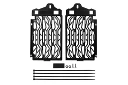 Stainless steel radiator guard, black, for BMW R1250GS/ R1250GS Adventure