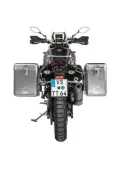 ZEGA Mundo aluminium pannier system for Yamaha Tenere 700 / World Raid ZEGA Mundo aluminium pannier system 31/38 litres with stainless steel rack for Yamaha Tenere 700    Volume 38/45, Pannier rack colour Silver, Colour Alu Natural