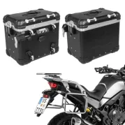 ZEGA Evo aluminium pannier system for Honda XL750 Transalp     Volume 45/45, Pannier rack colour Silver, Colour And-S
