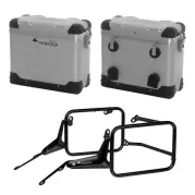 ZEGA Pro Aluminium Pannier System for BMW R1300GS     Volume 31/31, Pannier rack colour Silver, Colour And-S