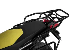 Motorcycle topcase rack ZEGA / luggage rack black, stainless steel for Aprilia Tuareg 660